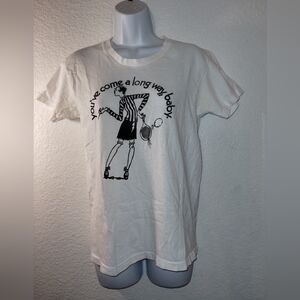 Single Stitch "You've Come a Long Way Baby" Graphic Tee with Retro Tennis Girl